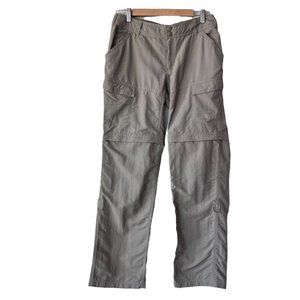 The North Face Womens Tan Nylon Flat Front Pockets Hiking Outdoor Pant Size 10 L